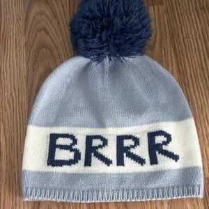 Kate Spade Blue and White Knit Beanie